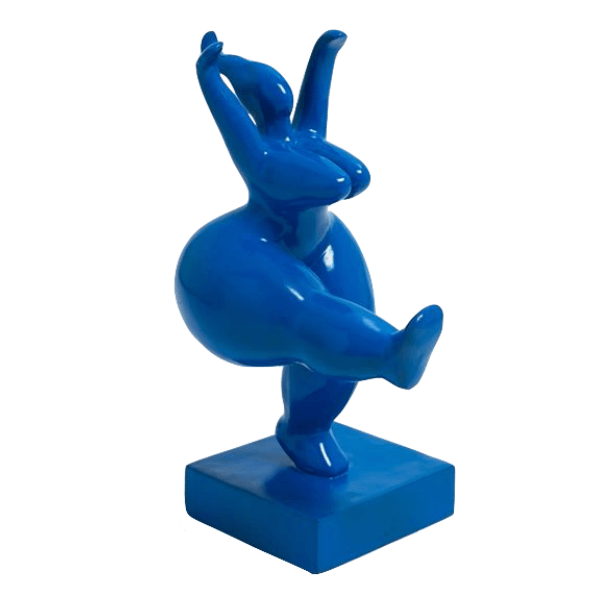 Statue Femme Nana Oeuvre Resine - 55cm - Bleu Nuit - ANIMAUX-RESINE.FR