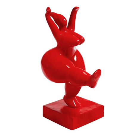 Statue Femme Nana Oeuvre Resine - 55cm - Rouge - ANIMAUX-RESINE.FR