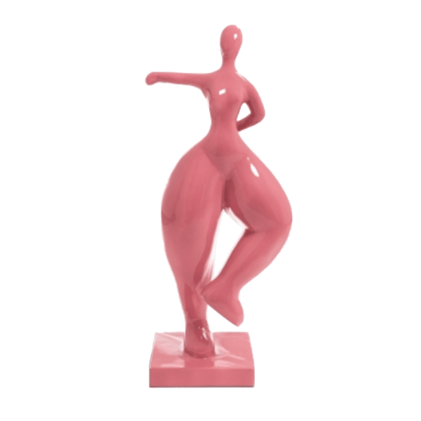 Statue Femme Nana Oeuvre Resine - 85cm - Rose Clair - ANIMAUX-RESINE.FR