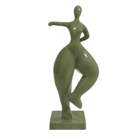 Statue Femme Nana Oeuvre Resine - 85cm - Vert Kaki - ANIMAUX-RESINE.FR