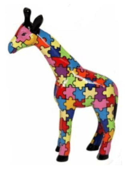 Statue Girafe Animaux Resine - 110cm - Puzzle - ANIMAUX-RESINE.FR