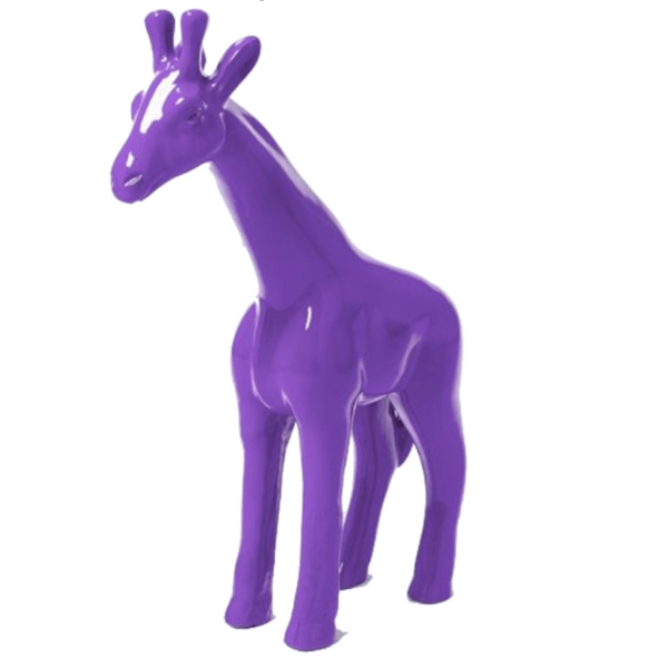 Statue Girafe Animaux Resine - 110cm - Violet - ANIMAUX-RESINE.FR