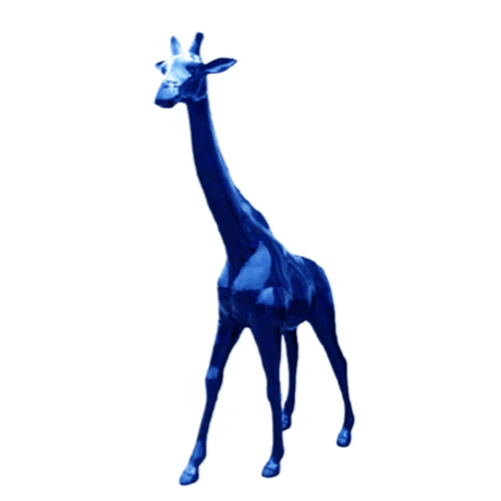 Statue Girafe Animaux Resine - 150cm - Bleu Nuit - ANIMAUX-RESINE.FR