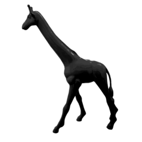 Statue Girafe Animaux Resine - 150cm - Noir - ANIMAUX-RESINE.FR