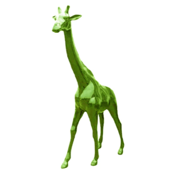 Statue Girafe Animaux Resine - 150cm - Vert Pomme - ANIMAUX-RESINE.FR