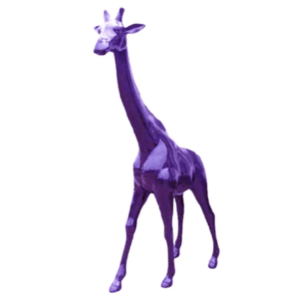 Statue Girafe Animaux Resine - 150cm - Violet - ANIMAUX-RESINE.FR