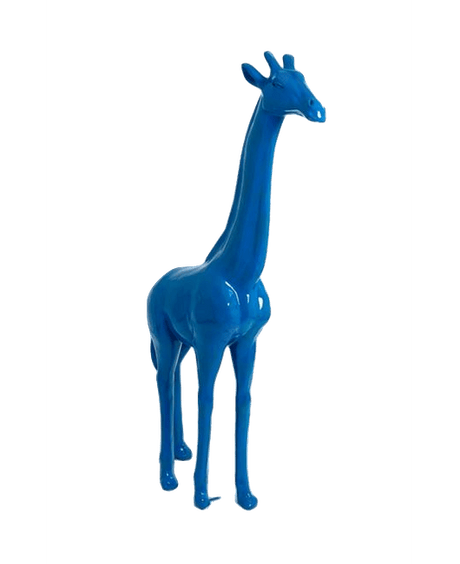 Statue Girafe Animaux Resine - 210cm - Bleu - ANIMAUX-RESINE.FR