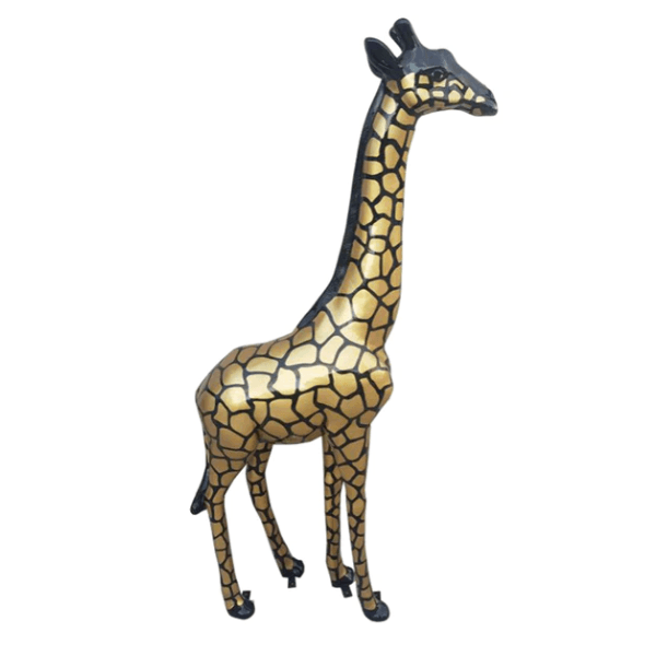 Statue Girafe Animaux Resine - 210cm - Doré - ANIMAUX-RESINE.FR