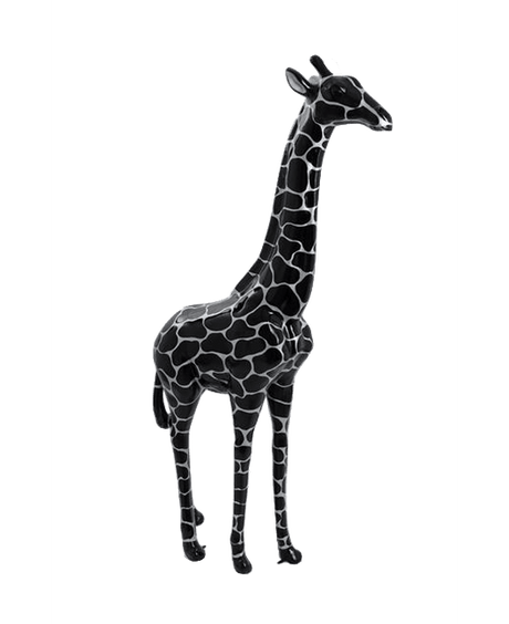 Statue Girafe Animaux Resine - 210cm - Ecaille Argentée - ANIMAUX-RESINE.FR