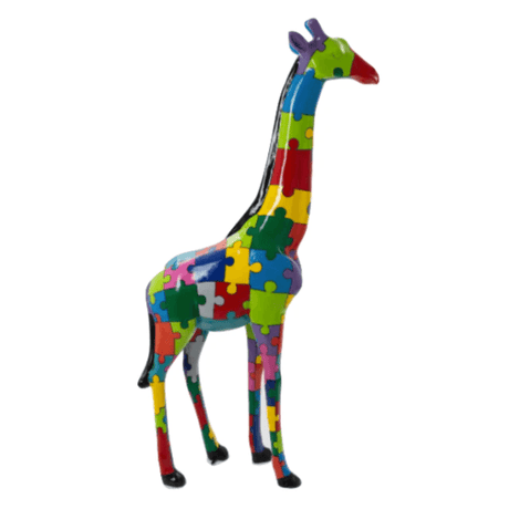 Statue Girafe Animaux Resine - 210cm - Puzzle - ANIMAUX-RESINE.FR