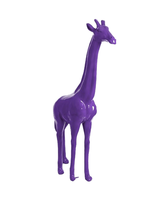 Statue Girafe Animaux Resine - 210cm - Violet - ANIMAUX-RESINE.FR