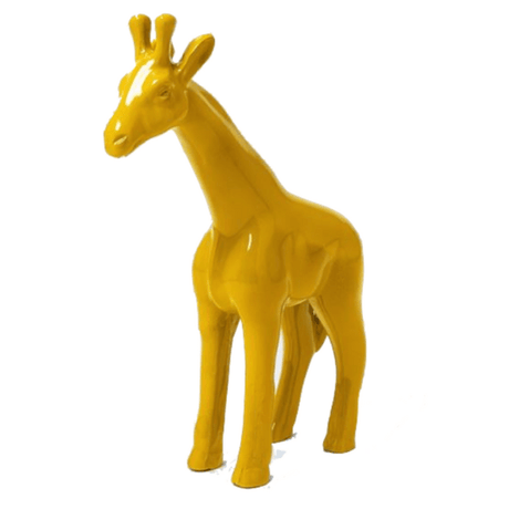 Statue Girafe Animaux Resine - 50cm - Jaune - ANIMAUX-RESINE.FR