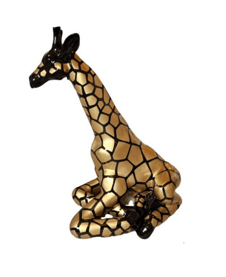 Statue Girafe Animaux Resine - 90cm - Doré - ANIMAUX-RESINE.FR