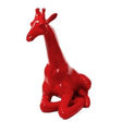 Statue Girafe Animaux Resine - 90cm - Rouge - ANIMAUX-RESINE.FR