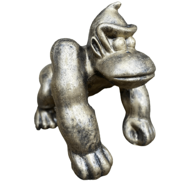 Statue Gorille Poing Animaux Resine - 70cm - Bronze - ANIMAUX-RESINE.FR