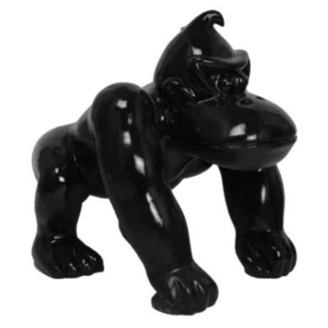 Statue Gorille Poing Animaux Resine - 70cm - Noir - ANIMAUX-RESINE.FR