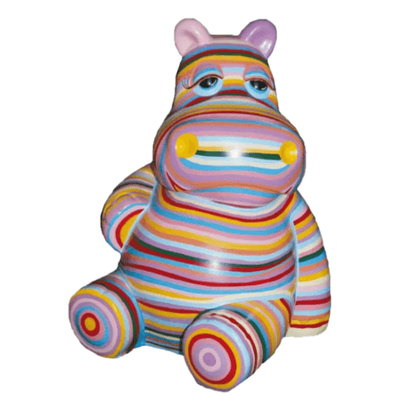 Statue Hippopotame Animaux Resine - 100cm - Candy - ANIMAUX-RESINE.FR