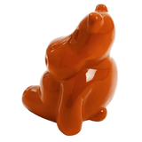 Statue Hippopotame Animaux Resine - 100cm - Orange - ANIMAUX-RESINE.FR