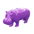 Statue Hippopotame Animaux Resine - 180cm - Violet - ANIMAUX-RESINE.FR