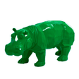 Statue Hippopotame Origami Animaux Resine - 95cm - Vert - ANIMAUX-RESINE.FR