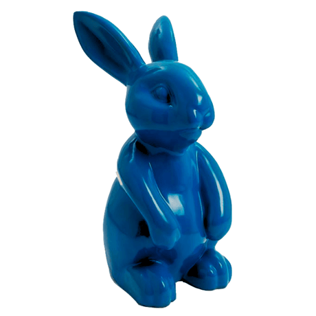 Statue Lapin Animaux Resine - 60cm - Bleu Nuit - ANIMAUX-RESINE.FR