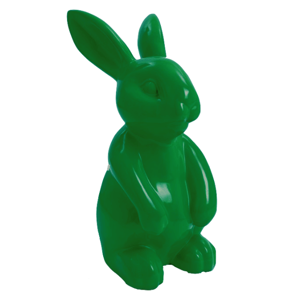 Statue Lapin Animaux Resine - 60cm - Vert - ANIMAUX-RESINE.FR