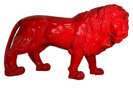 Statue Lion Animaux Resine - 190cm - Rouge - ANIMAUX-RESINE.FR