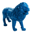 Statue Lion Animaux Resine Origami - 100cm - Bleu - ANIMAUX-RESINE.FR