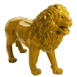 Statue Lion Animaux Resine Origami - 100cm - Jaune - ANIMAUX-RESINE.FR