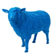 Statue Mouton Animaux Resine - 110cm - Bleu - ANIMAUX-RESINE.FR