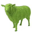 Statue Mouton Animaux Resine - 110cm - Vert Pomme - ANIMAUX-RESINE.FR