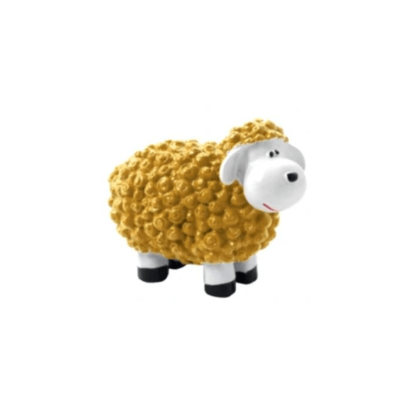 Statue Mouton Animaux Resine - 30cm - Jaune - ANIMAUX-RESINE.FR