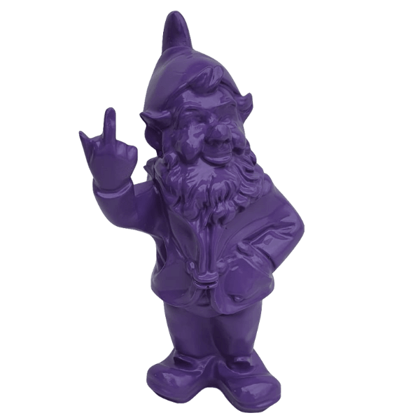 Statue Nain Oeuvre Resine - 33cm - Violet - ANIMAUX-RESINE.FR