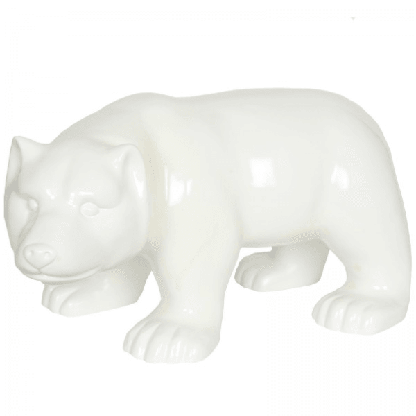 Statue Ours Animaux Resine - 100cm - Blanc - ANIMAUX-RESINE.FR