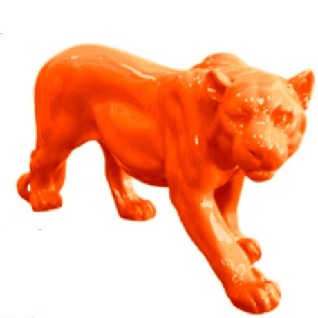 Statue Panthere Animaux Resine - 80cm - Orange - ANIMAUX-RESINE.FR