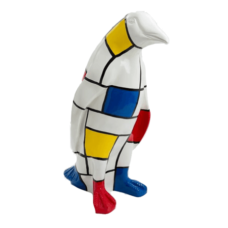 Statue Pingouin Animaux Resine - 70cm - Mondrian - ANIMAUX-RESINE.FR