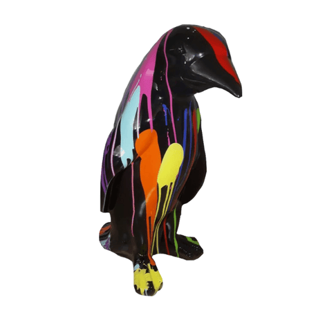 Statue Pingouin Animaux Resine - 70cm - Trash - ANIMAUX-RESINE.FR