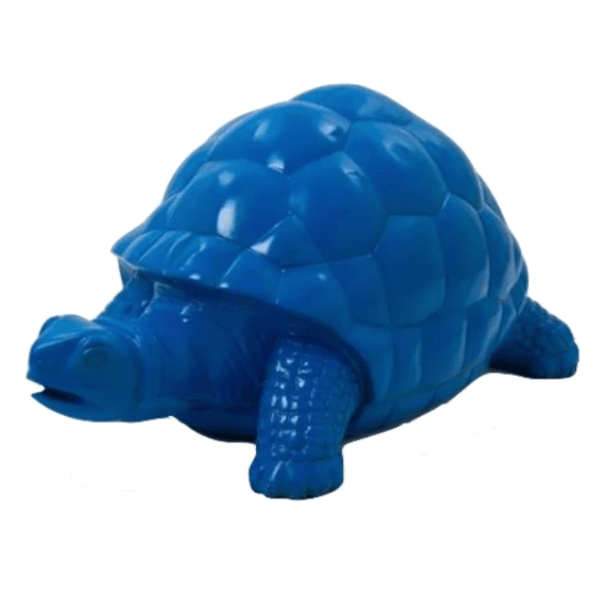 Statue Tortue Animaux Resine - 110cm - Bleu Nuit - ANIMAUX-RESINE.FR