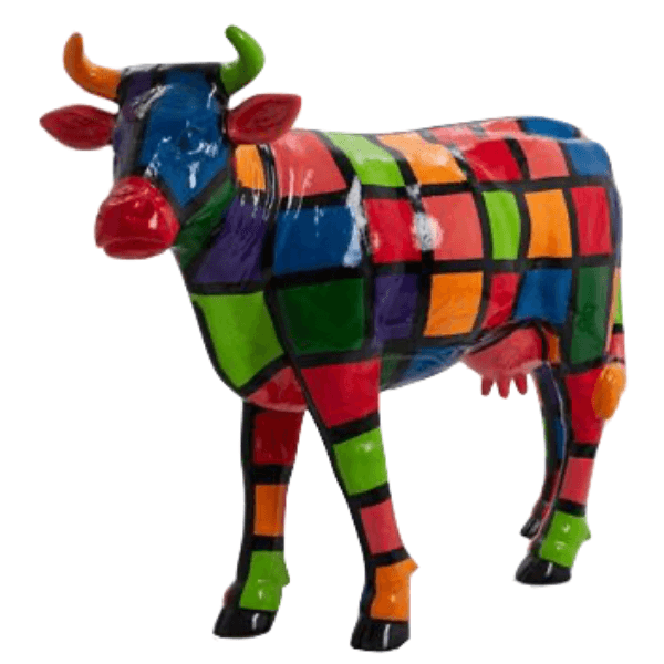 Statue Vache Animaux Resine - 140cm - Dragibus - ANIMAUX-RESINE.FR