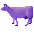 Statue Vache Animaux Resine - 225cm -Violet - ANIMAUX-RESINE.FR