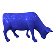 Statue Vache Tête Basse Animaux Resine - 225cm - Bleu Nuit - ANIMAUX-RESINE.FR