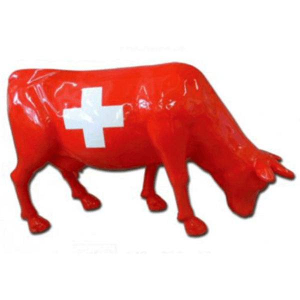 Statue Vache Tête Basse Animaux Resine - 225cm - Swiss - ANIMAUX-RESINE.FR