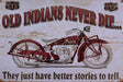PLAQUE MÉTAL OLD INDIANS 30X20 CM - PLAQUE DECORATIVE - ANIMAUX-RESINE.FR