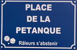 PLAQUE MÉTAL PETANQUE 30X20 CM - PLAQUE DECORATIVE - ANIMAUX-RESINE.FR