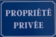 PLAQUE MÉTAL PRIOPRIETE PRIVEE 30X20 CM - PLAQUE DECORATIVE - ANIMAUX-RESINE.FR